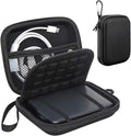 Lacdo Hard Drive Carrying Case for Western Digital WD Elements/WD My Passport/My Passport Ultra Portable External Hard Drive HDD 1TB 2TB 4TB 5TB 6TB USB 3.0 Protective Storage Travel Bag, Full Black by Lacdo