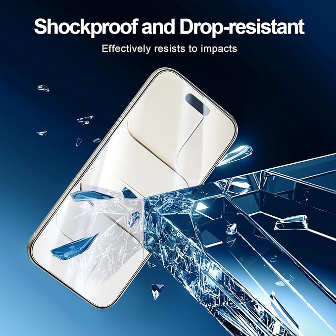 NEW'C 3x Screen Protector for iPhone Air (6.5 inches)+ 3x Camera Lens Protector, Sensor Protection, Case Friendly Tempered Glass Film, Ultra Resistant, Easy installation tool include - Image 6