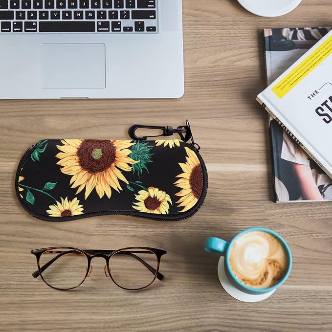 MoKo Sunglasses Soft Case Ultra Light Neoprene Zipper Eyeglass Case for Men Women - Image 7