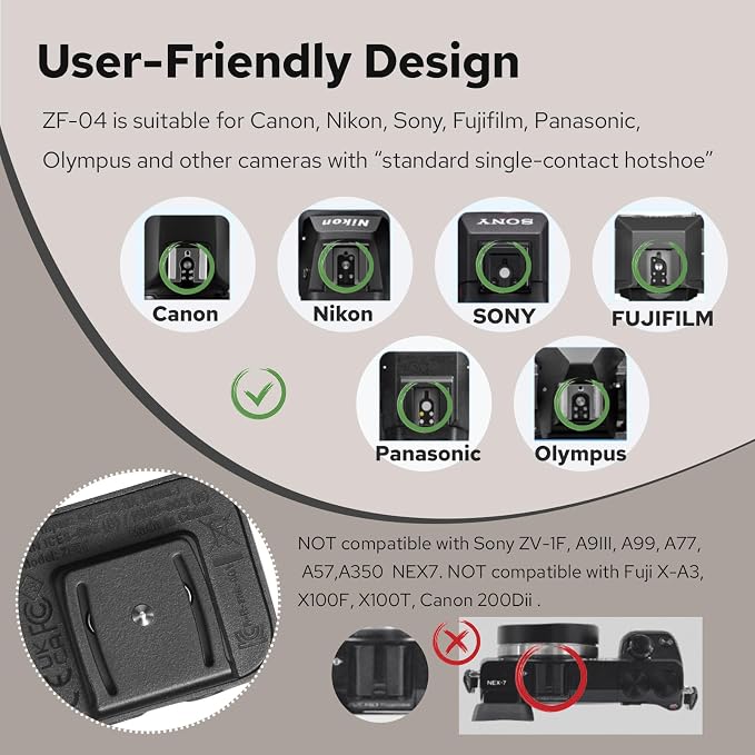 ZENIKO ZF04 Mini Flash,Manual Speedlite for Single Hot Shoe Cameras(Silver) | 20g compact flash,dual power,372 flashes,1/200s sync,metal shell,ideal for portrait vlog street macro indoor shooting - Image 2