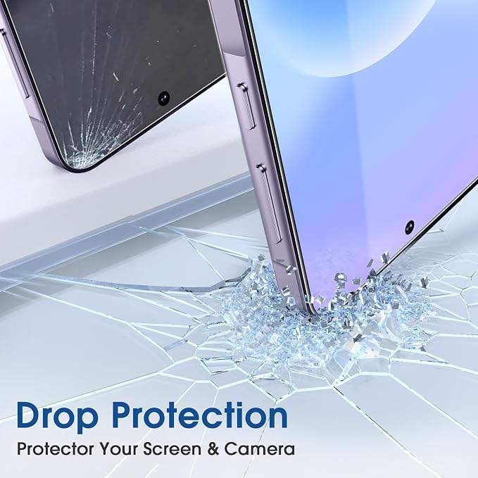 amFilm OneTouch for Samsung Galaxy A57 Screen Protector Tempered Glass | Auto-Alignment, 30s Install, Bubble Free, Scratch & Drop Protection, HD Clear, Camera Lens Protector, 2+2 Pack (A57-6.7'') - Image 6