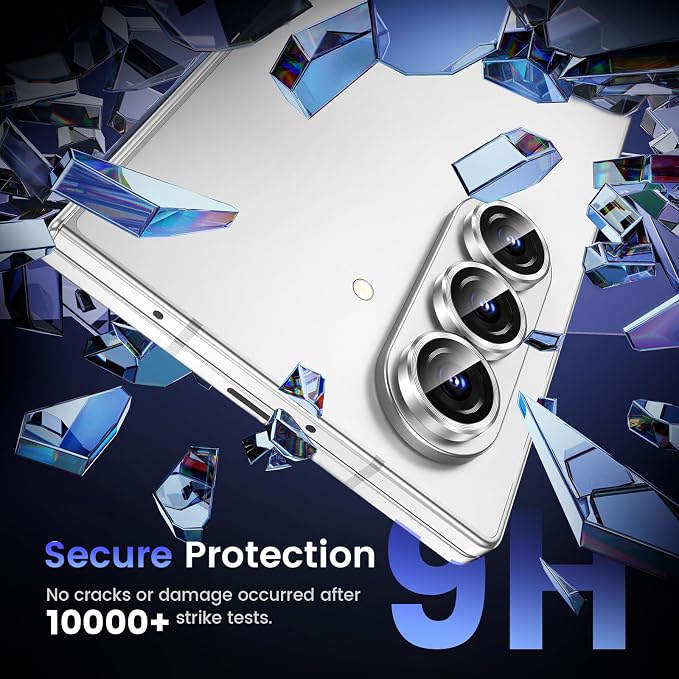 Tensea Camera Lens Protector for Samsung Galaxy Z Fold 8 Ultra/Z Fold 7 | 9H Tempered Glass Camera Cover Screen Protector Metal Individual Ring 【Case Friendly】【Installation Tray】【Military Protection】 - Image 5