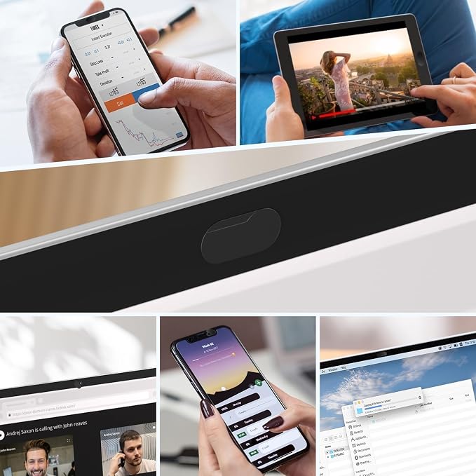 imluckies Rotating Webcam Cover [2-Pack], 0.02 Inch Ultra-Thin Metal Privacy Cover for Laptop, MacBook, iMac, PC, iPad & iPhone, Black - Image 4