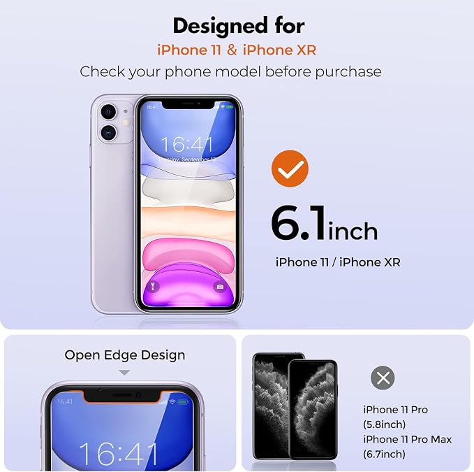 UNBREAKcable Privacy Screen Protector for iPhone 11/XR, 2-Pack | True 28° Anti-Spy, Shatterproof Tempered Glass, 9H Hardness, Easy Install, Bubble-Free, Anti-Scratch, Case Friendly - Image 2