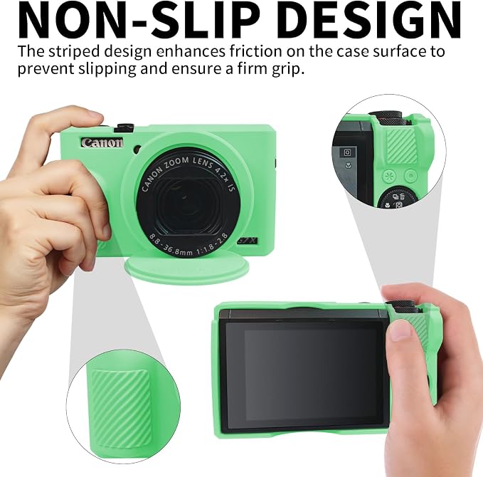Easy Hood Camera Case Cover for Canon Powershot G7X Mark III(Turquoise) | With Removable Lens Cover,Soft Silicone Protective Case,Anti-Scratch,Slim Fit,Enhanced Grip,Lightweight Camera Accessories - Image 3