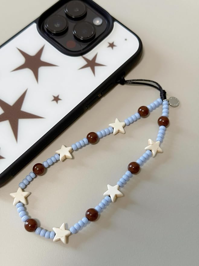 Drawwind Phone Charm Strap Cute Wrist Straps Cell Phone Charm String Y2K Aesthetic Lanyard Wristlet Chain for Case Camera AirPods Bags Keychains (Lucky Star) - Image 5