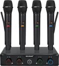 MELONARE 4x10 Freq. UHF Wireless Microphone System, 200FT Stable Signal | Cordless Handheld Mics, Microfono Inalambrico for Singing, Wedding, Karaoke, Church, DJ Events,Party MWM-41-4H by MELONARE
