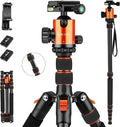 Victiv Camera Tripod, 80" Ball Head Tripod with Carry Bag & Phone Holder | Aluminum Heavy Duty Tripod Stand, 2-in-1 Camera Tripods & Monopods, Compatible for DSLR Binoculars Spotting Scope Telescope by Victiv