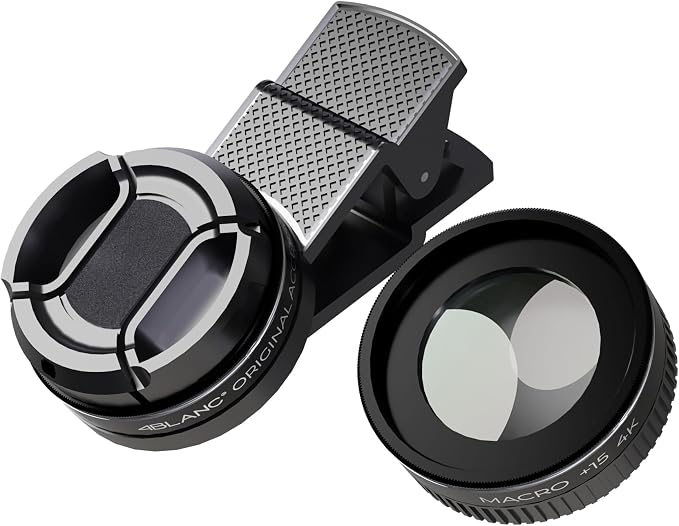 4BLANC® External Macro 20x Video Lens Kit with Mount for Any Smartphone | Compatible with any smartphone. Achieve stunning close-ups with a 20X magnification ratio. - Image 2