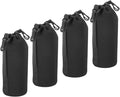 PATIKIL Camera Lens Bag, 4 Pcs 3.7" ID x 9.8" H Drawstring Lens Pouch with Thick Protective Neoprene, Lens Case for DSLR Camera Lens, Water Coffee Cups Black by PATIKIL