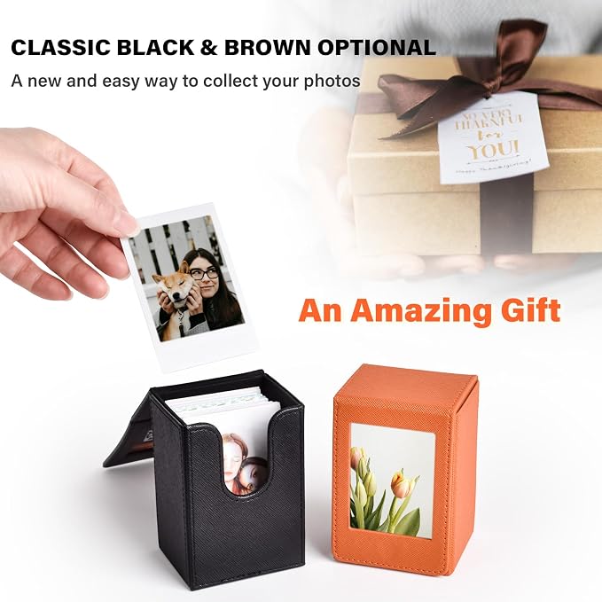 2x3 Inch Photo Holder Compatible for Instax Mini EVO/Liplay/SE/12/11/13/41/40/99/90/9/8/7S Camera Films, 3 Inch Film Storage Box, Photo Case Accessories Can Hold 50 PCS Picture - Black - Image 7
