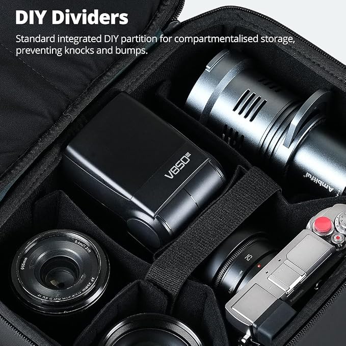 AMBITFUL Small Camera Cube Insert for Backpack, Waterproof Padded Camera Insert with Dividers for Travel Photography Gear Organizer (5.5L) - Image 5