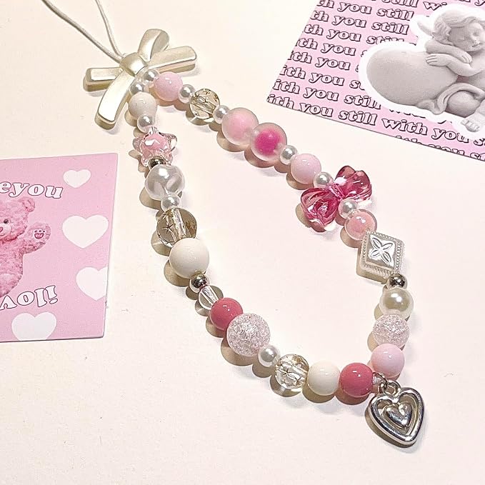 Beaded Camera Wrist Strap Cute Digital Camera Charm Lanyard, Phone Wristlet Charms, Phone Chain for Camera - Image 2