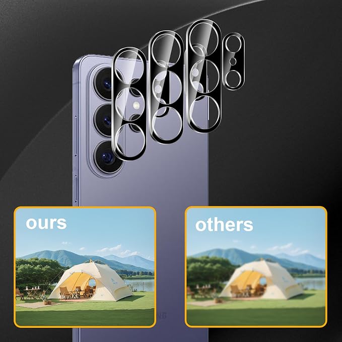 3 Pack Camera Lens Protector for Samsung Galaxy S26 Ultra | Tempered Glass,Anti-Fingerprint,9H Hardness,Scratch Resistant,Easy to Install,Bubble Free,HD Clarity - Image 6