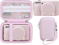 BOVKE Hard Case+Silicone Cover for Canon PowerShot SX740 Camera, Jelly Pink | SX740 SX730 Digital Camera Shockproof EVA Storage Bag & Soft Silicone Protective Case with Removable Lens Cover, Wrist Strap by BOVKE