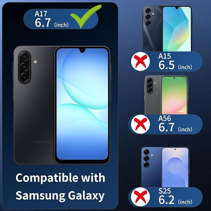 Dengduoduo 3 Pack Camera Lens Protector for Samsung Galaxy A17, Tempered Glass Camera Protector Back Lens Cover, Ultra HD, 9H Hardness, Anti-Scratch, Case Friendly[No Affect on Night Shots] - Image 2