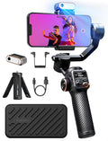 hohem iSteady M6 Kit Gimbal with AI Tracking & Magnetic Fill Light | AI Tracker with Adjustable Fill Light, iSteady 7.0 Stabilization, 360° Inception Mode, 0.88lb Load, 18H Battery, OLED Display by Hohem