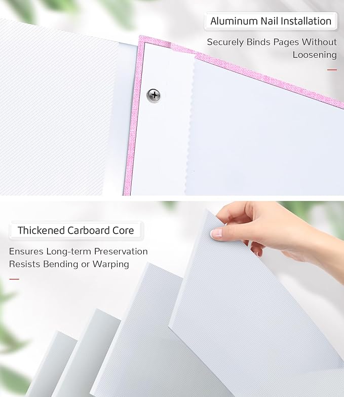 Artfeel Photo Album Self Adhesive Scrapbook Album for 3x5 4x6 5x7 8x10 Pictures,40 Pages Linen Cover with Display Window DIY Photo Book,Ideal Gifts for Family Travel Wedding Baby - Image 7