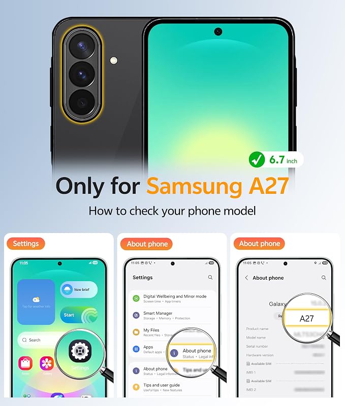 FNTCASE for Galaxy A27 5G Phone Case, Fit for Magsafe, Screen Protector | Translucent Matte, 14FT Military Grade Drop Protection, Slim Shockproof Protective, for Samsung A 27 4G Cover, Black - Image 2