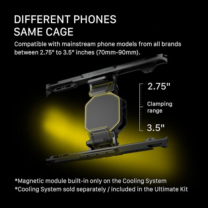 Tilta Khronos Universal Smartphone Case Ultimate Kit | USB-C Hub | Cooling System | Adjustable NATO Handle | ARCA Adapter | 58mm Variable ND Filter | 62mm Filter Tray | Filmmaking Cage | Space Gray - Image 8