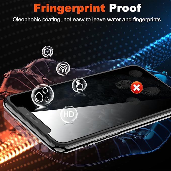 YMHML 2 Pack Compatible for iPhone 11 Pro Max/Xs Max Privacy Screen Protector Tempered Glass, Anti Spy Privacy Screen for iPhone Accessories, Case Friendly Private Film - Image 6