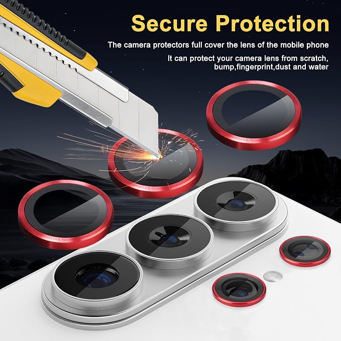 Camera Lens Protector for Samsung Galaxy S26 Ultra, Red | Tempered Glass, Auto-align Tray, Easy Installation, Case Friendly, Anti-Scratch, HD Clear, Ultra Slim - Image 2