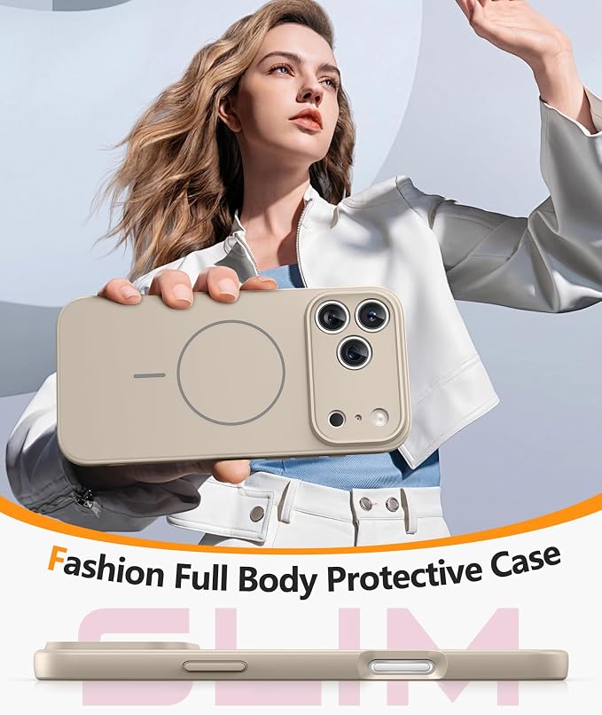 FNTCASE for iPhone 17 Pro Max Case, Fit for Magsafe, Screen Protector | Full Camera Protection, Integrated Silicone, 14FT Military Grade Drop Proof, Shockproof Protective Phone Cover, Full White - Image 6