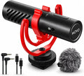 Movo VXR10-AI v2 Shotgun Microphone with AI Noise Cancellation - Camera Microphone for DSLR, Smartphone & Computer - Supercardioid On-Camera Mic with 3.5mm & USB-C Cables - Latest Version by Movo