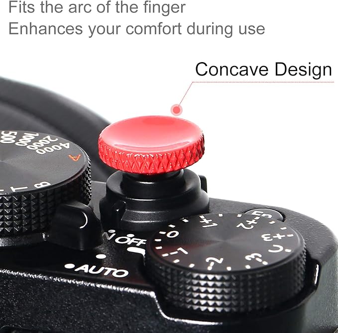Soft Shutter Release Button(3 Pack Red),Pure Copper Camera Shutter Button - Image 2