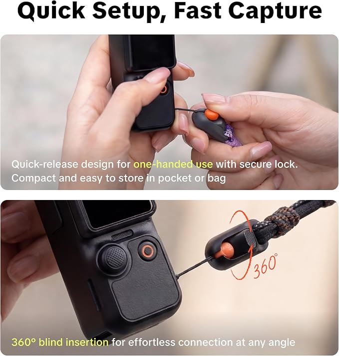 PGYTECH Camera Wrist Strap for DJI Osmo Pocket 3 4/Xtra Muse/Luna Ultra | Quick-Release Buckle, Hand Wrist Strap Lanyard for Photography/Travel/Vlogging/Daily Use - Image 3