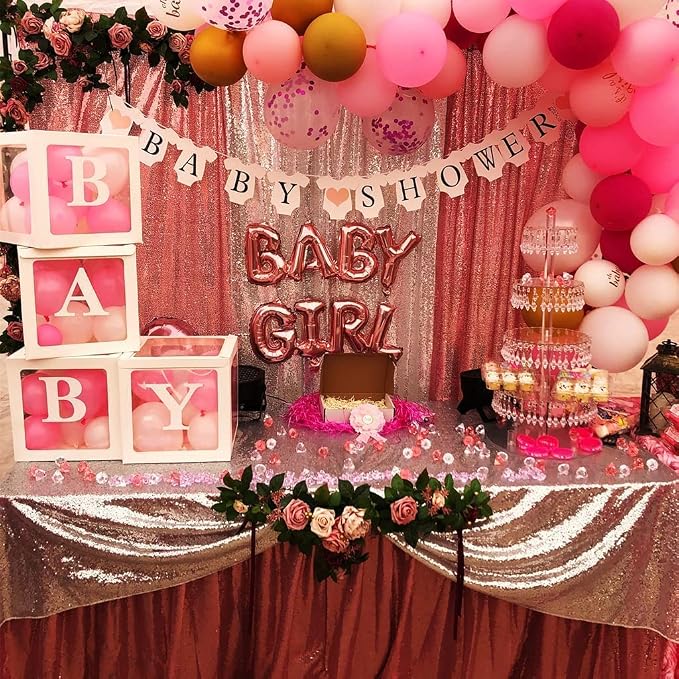 Poise3EHome Fuchsia Pink Sequin Backdrop Curtain, 2 Panels 2Ft x 8Ft Glitter Photography Background for Party Baby Shower Wedding Birthday Christmas Thanksgiving Halloween Decoration - Image 8