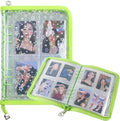 A5 Photocard Binder with 25 Pake 4-Pocket Pages, 6 Ring Photocard Holder Collector Storage Album Collecting Book with 200 Pockets for Organizing Photo,Trading,Game Card Collection (Green) by BUYNOW