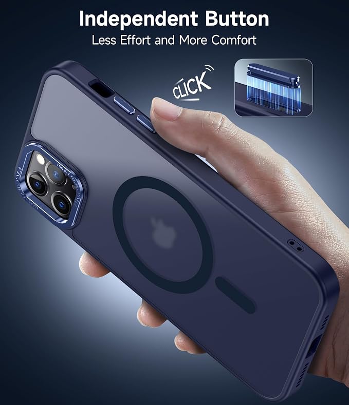 LeYi for iPhone-11-Pro Case Blue with Screen Protector X2 + Camera Cover X2[ MagSafe Compatible] Magnetic iPhone 11procase Military-Grade Protective Cases for iPhone 11Pro i Phone 11 Pro, Matte Blue - Image 7