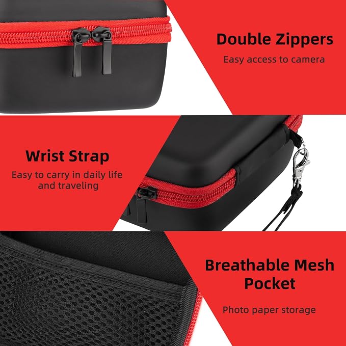 Case for Polaroid Go Gen 2/ PolaroidGo Mini Instant Camera, Travel Storage Bag for Polaroids Go Camera and Film Accessories (Black) - Image 3