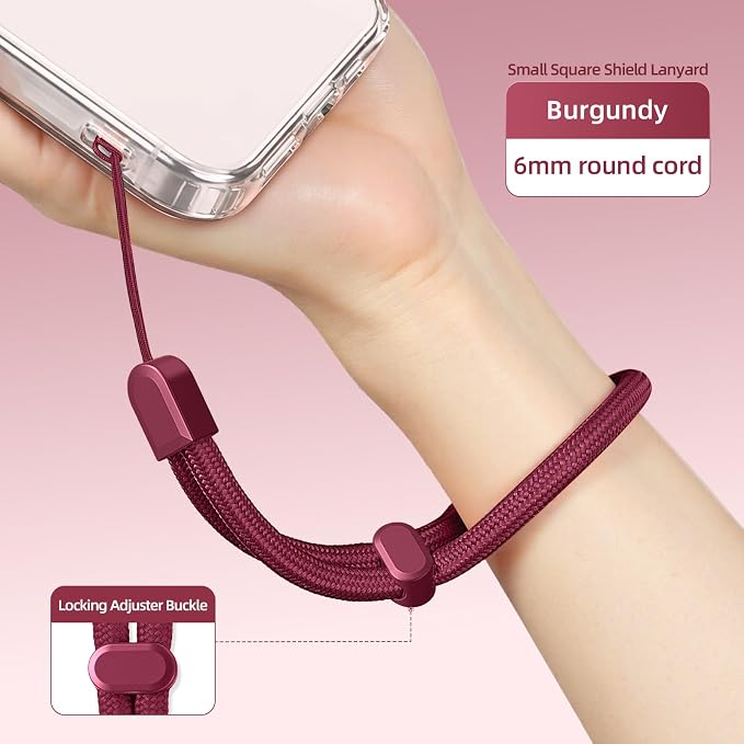 2 Pc Phone Wrist Strap Charm Anti-Lost Lanyard Hand Wristlet Finger Grip Strong Durable Adjustable for Women Men Universal for iPhone Camera Keychain USB Flash Drive Wallet ID Tag Orange Red - Image 3