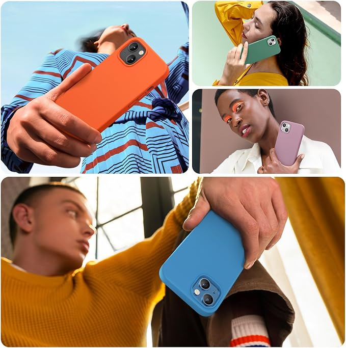 Miracase Silicone for iPhone 13 Case, Capri Blue | Soft Anti-Scratch Microfiber Lining, Premium Silicone Cover Shockproof Drop Protection Phone Case for 13 - Image 5