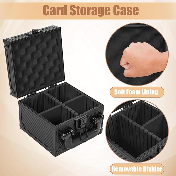 Toploader Storage Box for 3" x 4" 35pt Rigid Card, Magnetic Card Case | Portable Top Loader Card Case with 3 Removable Dividers, Holds 150+ Toploaders, Magnetic Holders for Sports Trading Cards - Image 4