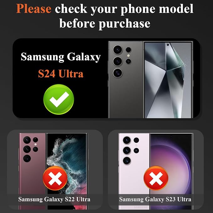 YWXTW 3 Pack Camera Lens Protector for Samsung Galaxy S24 Ultra, Anti Scratch Full Coverage 9H Tempered Glass S 24 Ultra Camera Cover Screen Protector, Case Friendly - Image 2