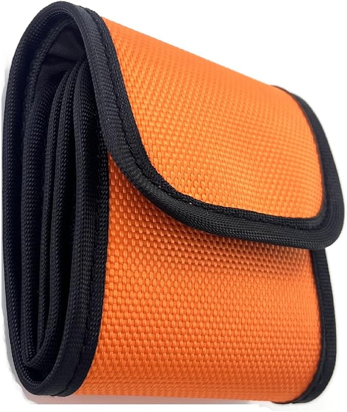 Professional Photography Filter Bag, 3-Pocket Camera Lens Filter Bag Entrainment, Waterproof And Dustproof Anti-Fall Design Suitable for 25mm-58m Filters, Pack of 2 (Orange) - Image 7
