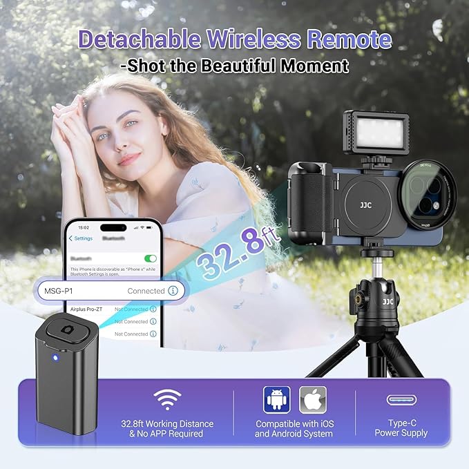 67mm Magnetic Phone Lens Filter Mount with Phone Camera Snap Grip Kit for iPhone 16 15 14 Pro Max Plus, Filter Adapter Set for ND CPL w Cold Shoe Adapter & Tripod Mount Pull-Out to Fit Pro Max Plus - Image 5