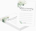 Share a Memory Cards - Share Words of Love - Keepsake Funeral Card, Guest Book Alternative, Eucalyptus Design Memory Cards for Birthday, Funeral Memory Books and Boxes, Memorial Service Decorations by Rwykg
