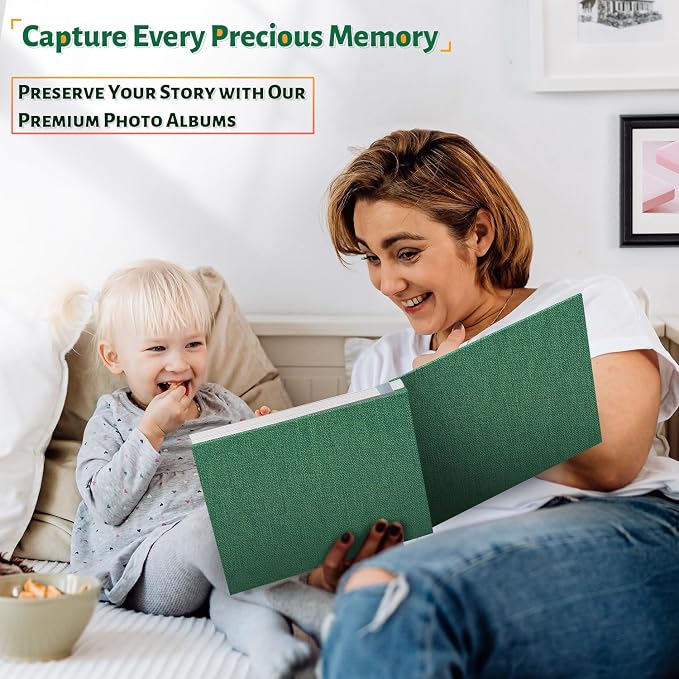 Artfeel Photo Album Self Adhesive Scrapbook,60 Pages Large Photo Book for 4x6,5x7,8x10 Pictures,DIY Album for Baby Wedding Family Travel Birthday,with Metallic Pen and Scraper - Image 6