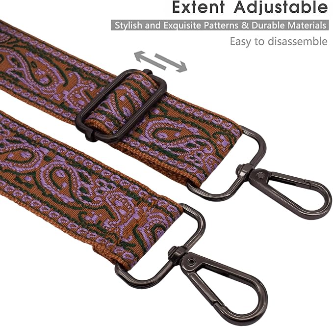 Replacement Purse Strap Shoulder Strap Adjustable Crossbody Strap for Women Crossbody Wide Shoulder Bag - Image 2