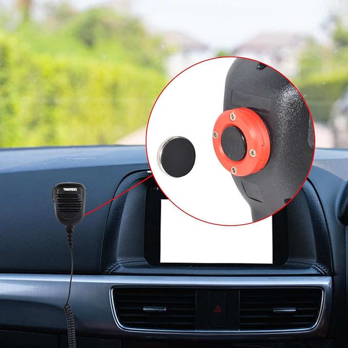 UAYESOK Magnet CB Mic Holder, Portable Vehicle Mic Clip Mount | For Mobile Radio Speaker Mics, With Round Knob - Image 8