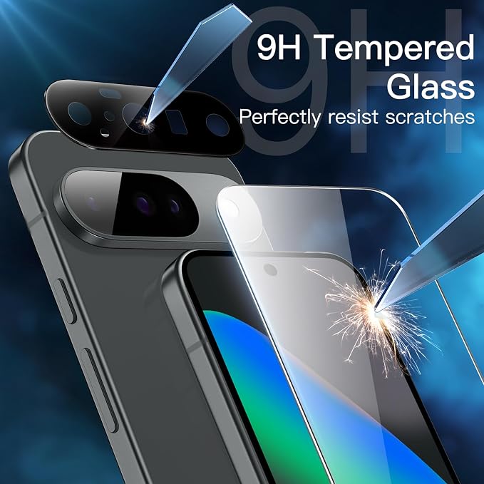 JETech Screen Protector for Google Pixel 10, 2+2 Pack | with Camera Lens Protector, HD Clear Tempered Glass, Anti-Scratch Protection, Easy Installation Tool - Image 4