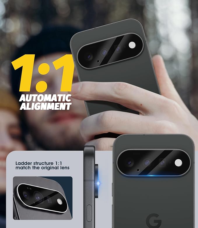 Orzero (5 Pack Camera Lens Protector Compatible for Google Pixel 11, Protector de Cámera Tempered Glass 9H Precise Camera Cutouts Anti-Scratch Does Not Affect Night Shots and Flash - Image 3