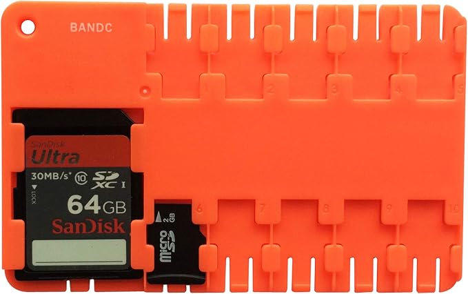 Bandc 2pcs Red Micro Sd/sdhc/sdxc Card Storage Holder Case (Memory Card Not Included) by BANDC