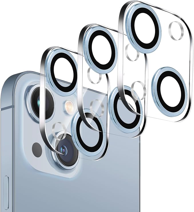 Dengduoduo 3 Pack Tempered Glass Camera Lens Protector for iPhone 14 6.1" & iPhone 14 Plus 6.7", Ultra HD, 9H Hardness, Anti-Scratch, Case Friendly, Easy to Install [No Affect on Night Shots] by Dengduoduo