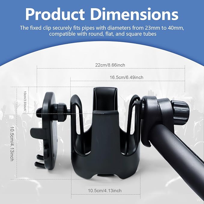 Mic Stand Cup Phone Holder 2-in-1 Beverage Device Accessory for Dance Studios Bands Symphonies Opera Rehearsals Stage Performances Music Stands Drum Racks All Stand Types - Image 3
