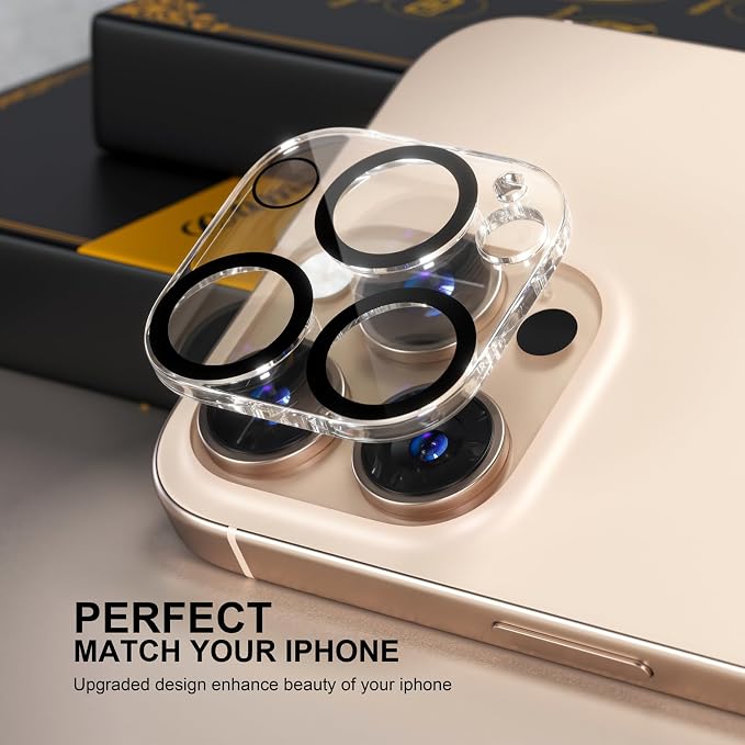for 6 Pack iPhone 16 Pro/ iPhone 16 Pro Max Camera Lens Protectors, Clear | [Drop Protection] [Case Friendly] [Easy Installation] 9H Tempered Glass Camera Screen Protector Cover Accessories - Image 5